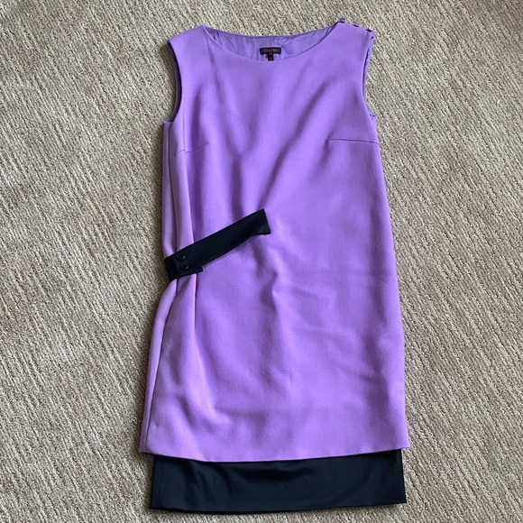 Escada Dresses & Skirts - Escada Wool Lilac Purple and Black Sheath Dress